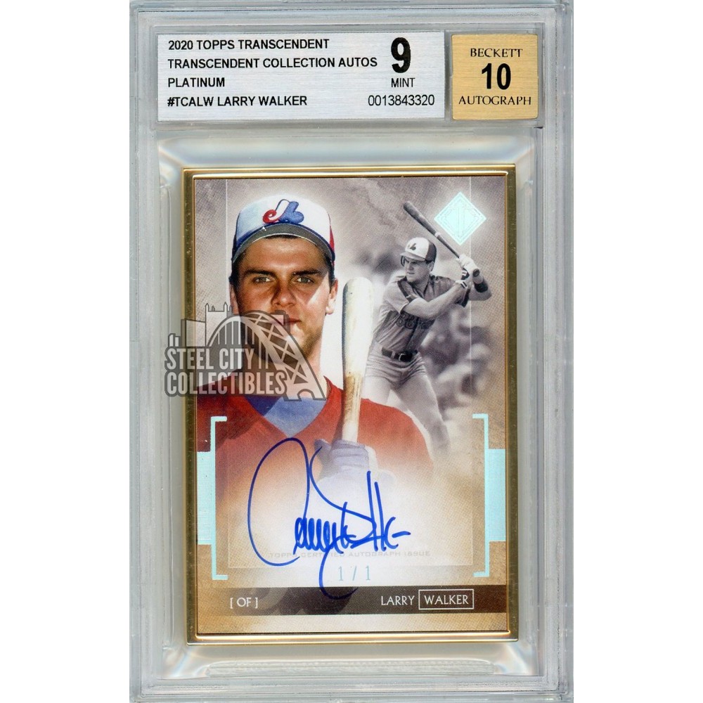 Larry Walker 2020 Topps Transcendent Platinum Autograph Card #TCA