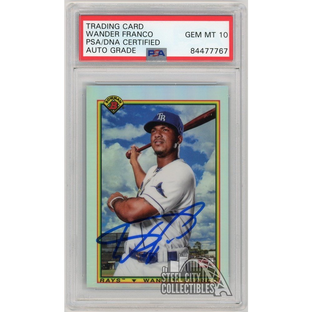 Wander Franco 2019 Bowman Chrome 1990 90BWF PSA/DNA 10 Steel City