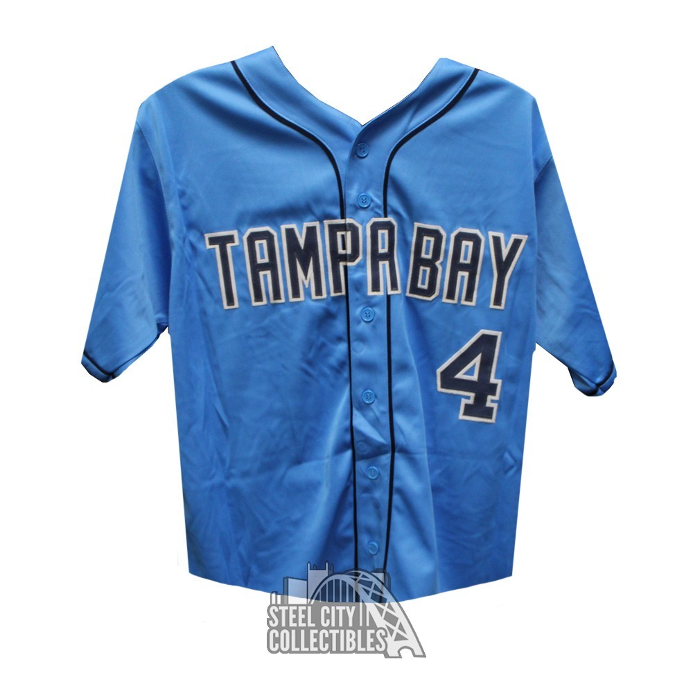 Wander Franco Autographed Tampa Bay Custom Blue El Patron Inscription  Baseball Jersey - JSA