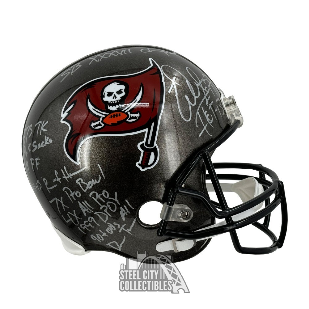 Warren Sapp Autographed Tampa Bay Replica Full-Size Football Helmet - JSA  (10 Inscriptions) | Steel City Collectibles