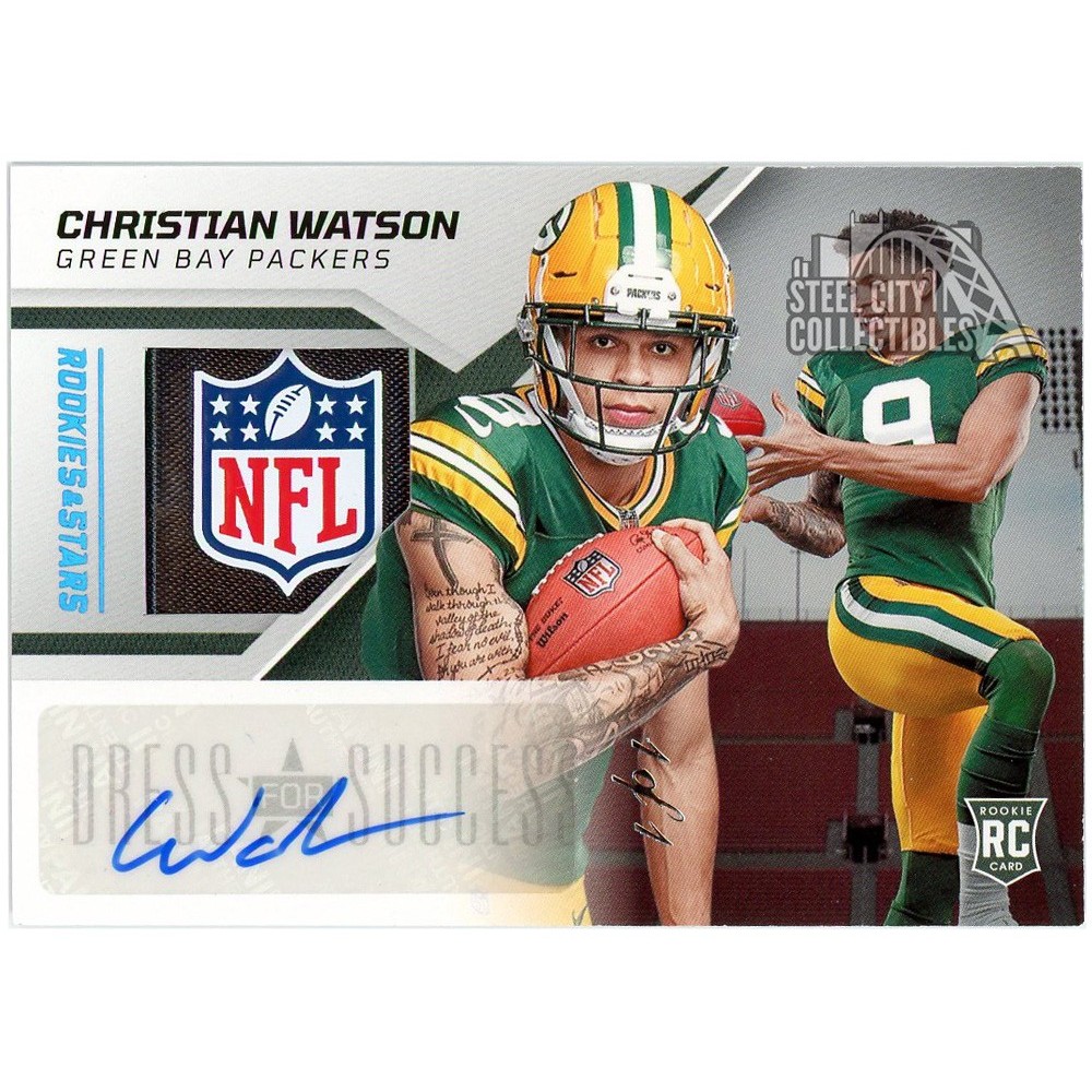 Christian Watson 2022 Panini Rookies & Stars Dress For Success Rookie ...