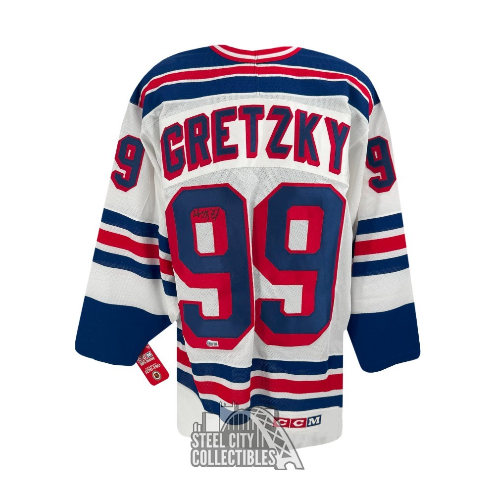 Wayne Gretzky Autographed New York Rangers CCM White Hockey Jersey