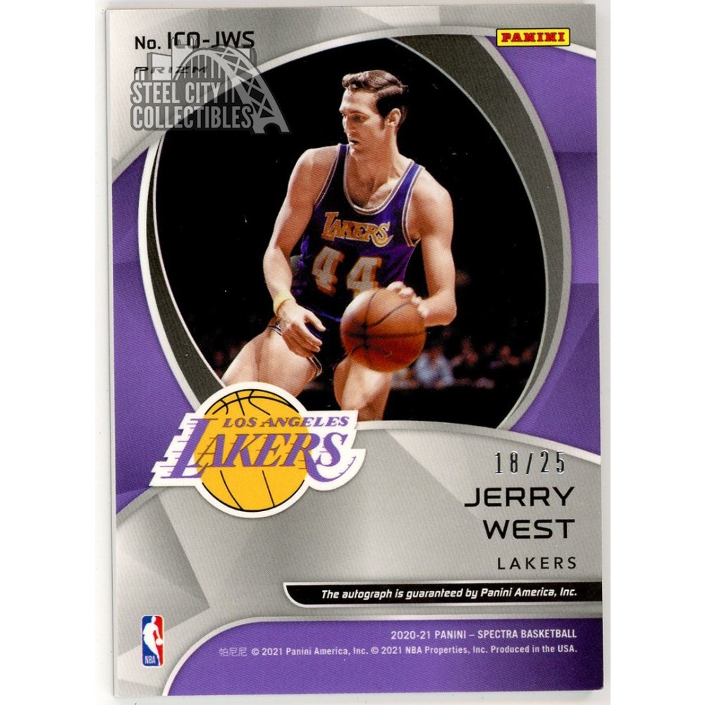 Jerry West 2020-21 Panini Spectra Icons Prizm Autograph Card #ICO