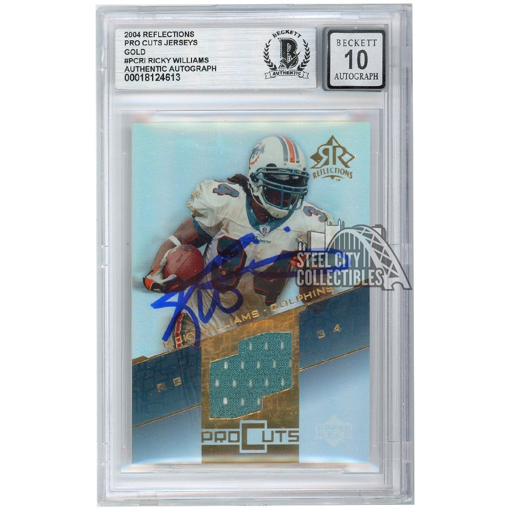 Ricky Williams 2004 Upper Deck Reflections Pro Cuts Gold Jersey ...