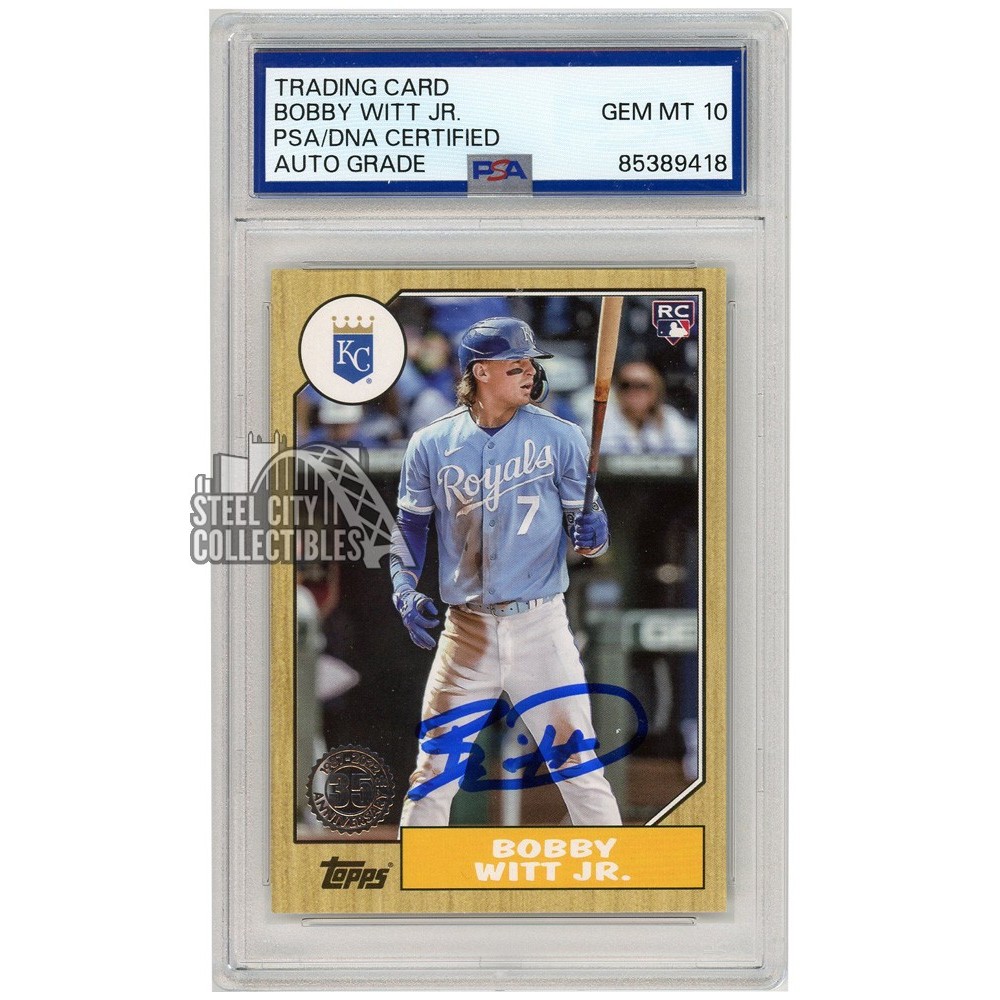 Bobby Witt Jr 2022 Topps 1987 Autograph Rookie Card #87TBU-7