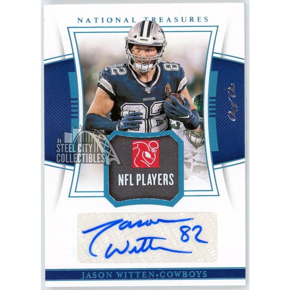 Jason Witten 2019 Panini National Treasures Tag Patch Autograph