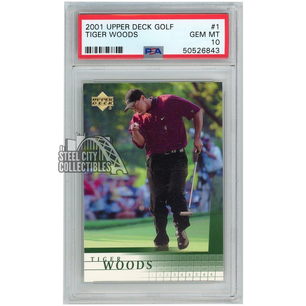 Tiger Woods 2001 Upper Deck Rookie Card #1 PSA 10 | Steel Tiger Woods 2001 Upper Deck Rookie Card #1 PSA 10 | Steel
