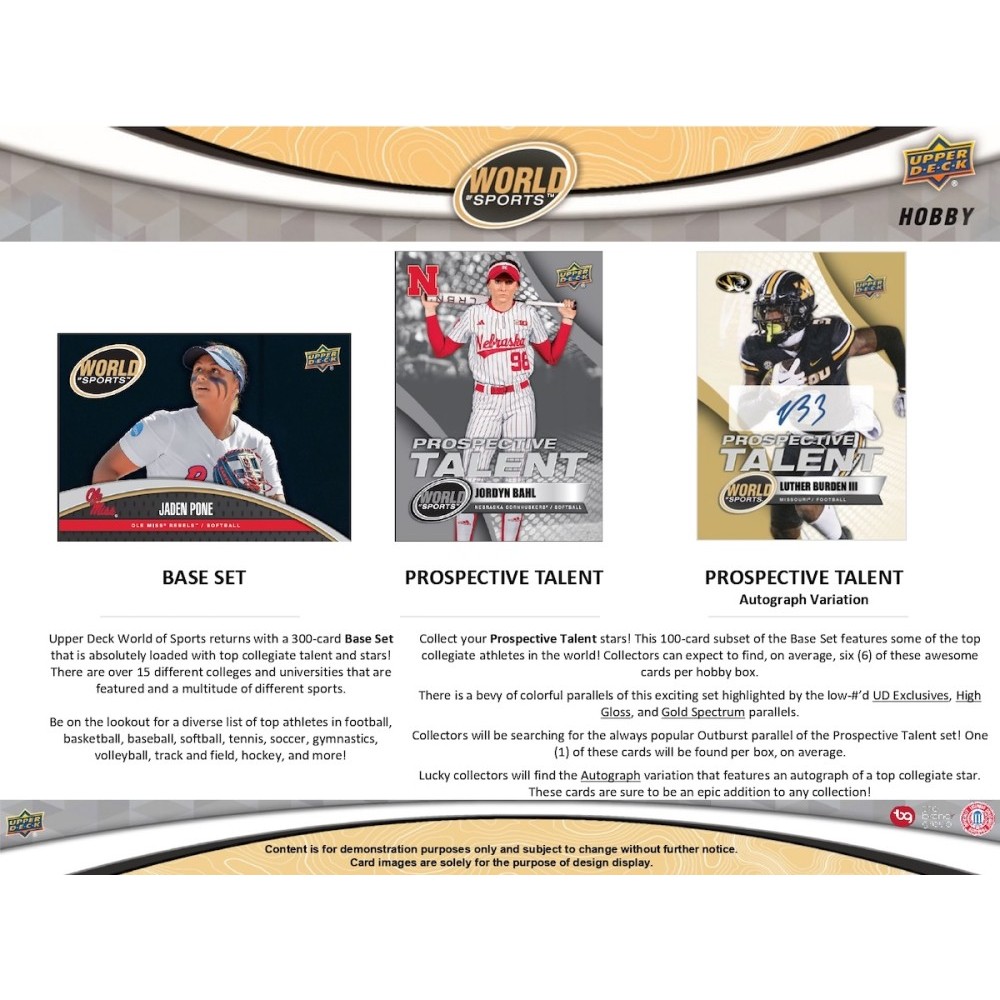 2025 Upper Deck World of Sports Volume 1 Hobby Box | Steel City