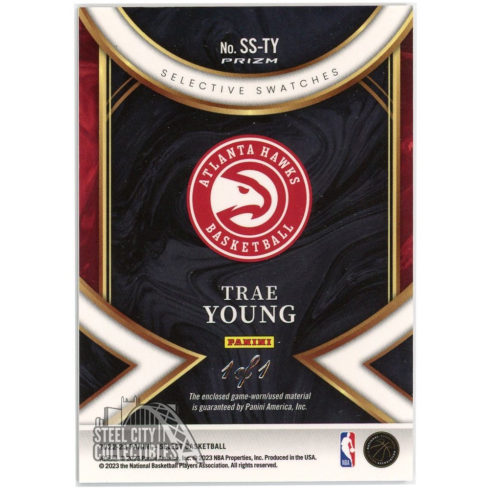Trae Young 2022-23 Panini Select Black Selective Swatches Laundry