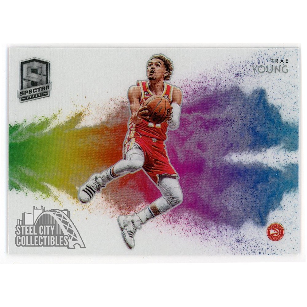 Trae Young 2022-23 Panini Spectra Color Blast Prizm Card #18
