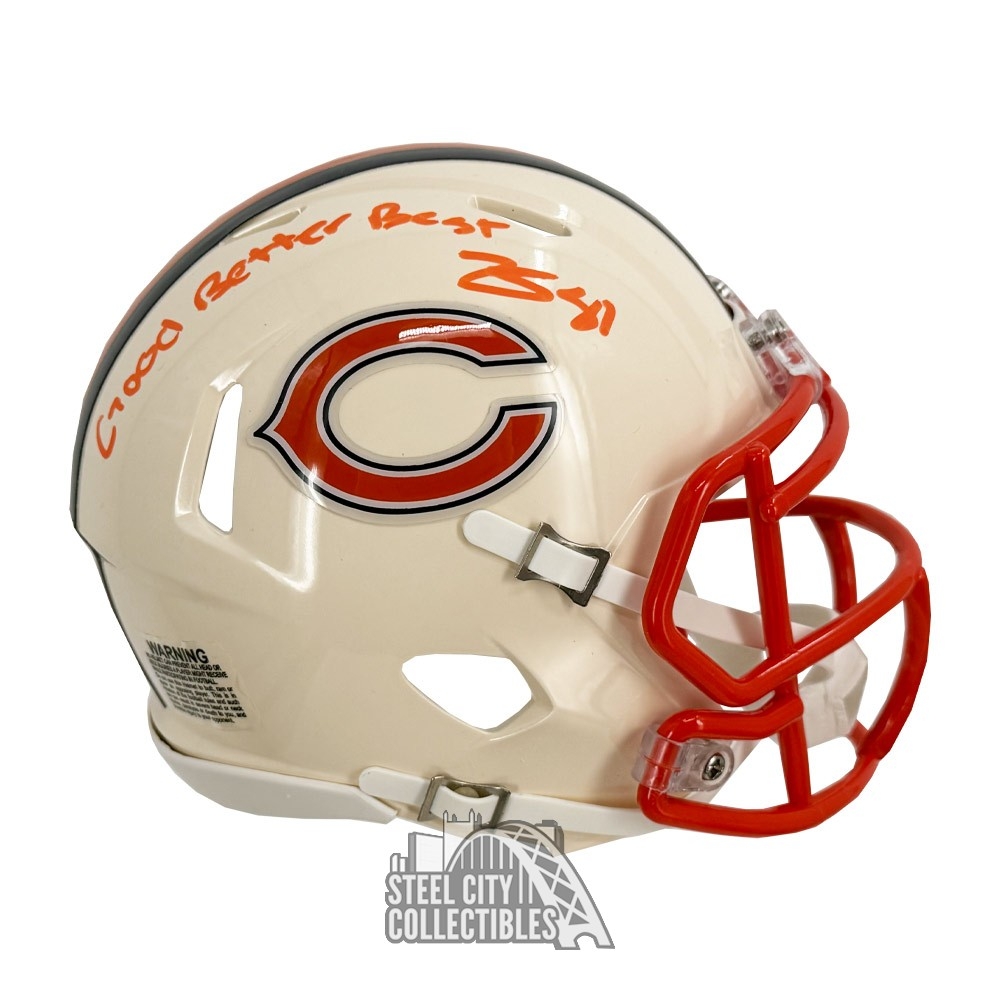 best bears football helmet Chicago Riddell SpeedFlex Rex Hurricane Chinstrap Authentic Vintage Chicago Bears Rawlings