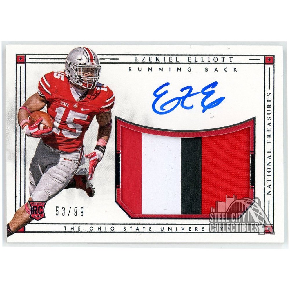 Ezekiel Elliott 2016 Panini National Treasures Collegiate RC Patch