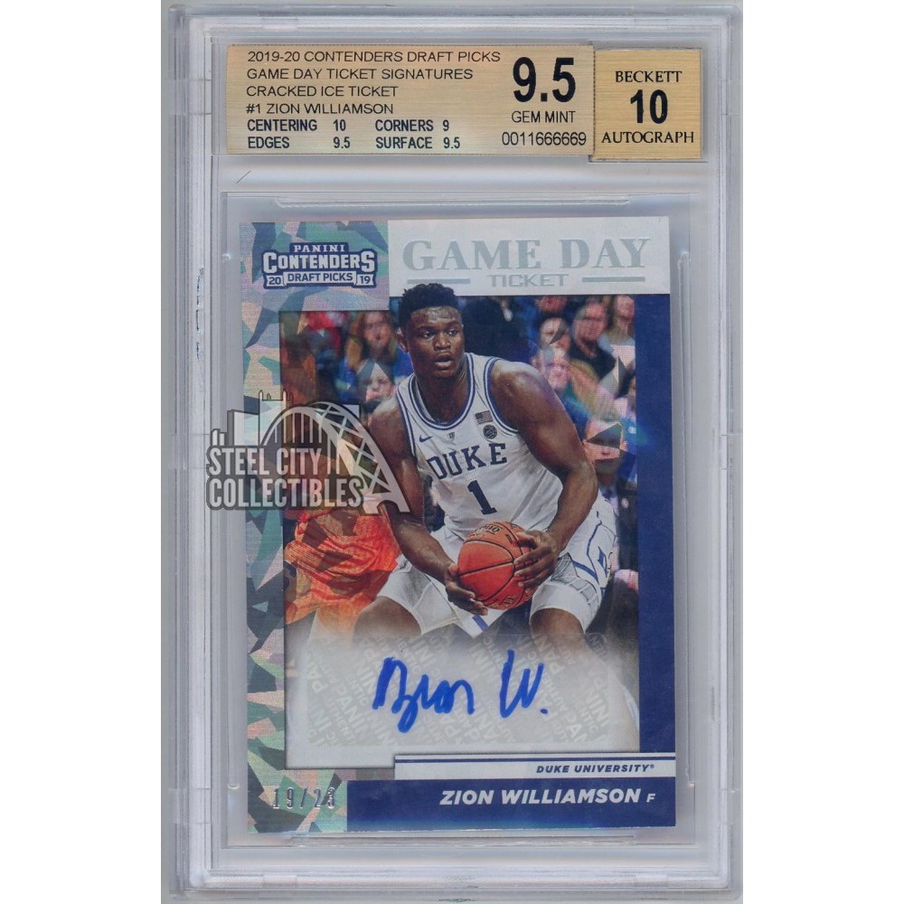 【美品】Zion Williamson 2019-20  Rookie Auto Zion Williamson 2019-20 Panini Contenders Draft Rookie Auto Card