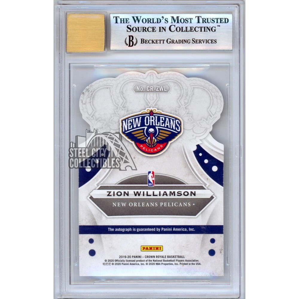 Zion Williamson 2019-20 Panini Crown Royale Purple Rookie Auto