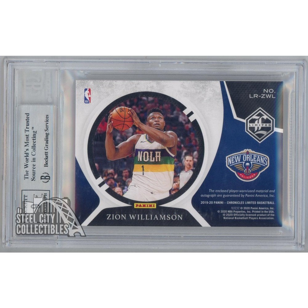 Zion Williamson 2019-20 Panini Limited Rookie Patch Auto Card BGS