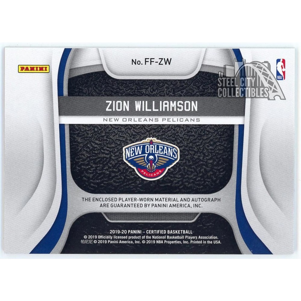 Zion Williamson 2019-20 Panini Certified Rookie Patch Autograph
