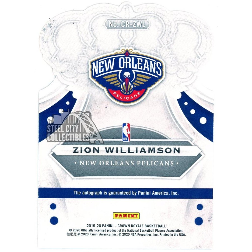 Zion Williamson 2019-20 Panini Crown Royale Copper Rookie