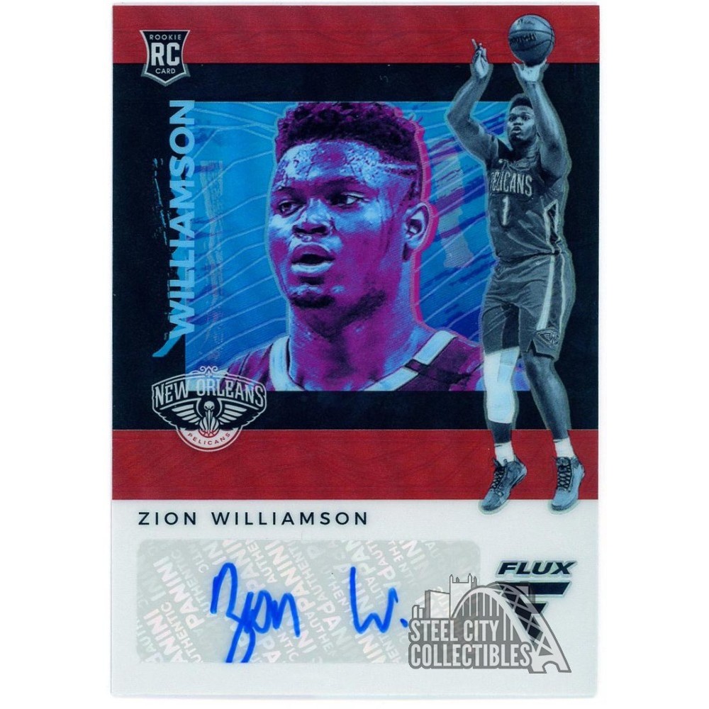 Zion Williamson 2019-20 Panini Chronicles Flux Rookie Prizm Auto