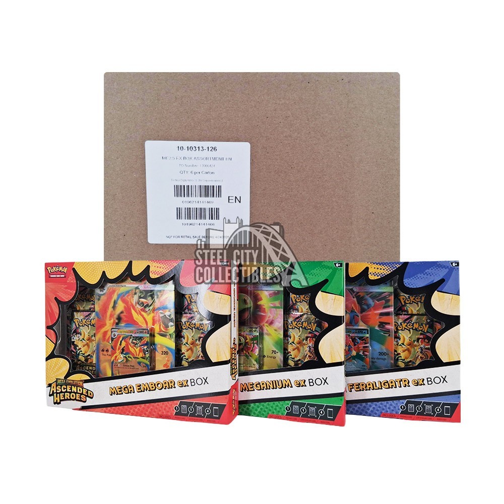 Pokemon Mega Evolution ME2.5 Ascended Heroes Mega ex 6-Box Case Pokemon Mega Evolution ME2.5 Ascended Heroes Mega ex 6-Box Case