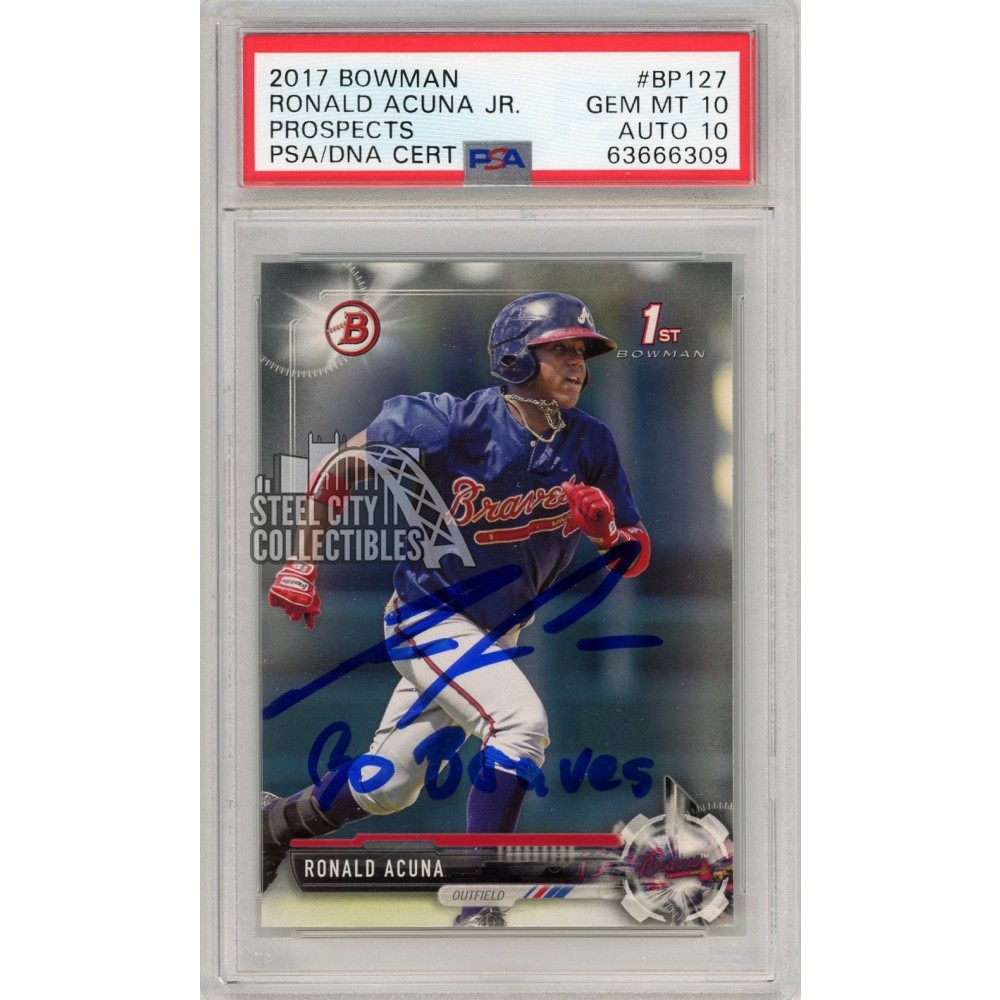 Ronald Acuna Jr 2017 Bowman 1st Prospect Autograph 