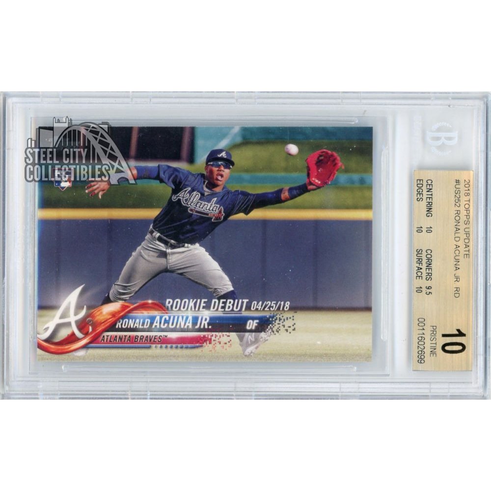 Ronald Acuna Jr 2018 Topps Update Baseball Rookie Card Debut BGS 10 