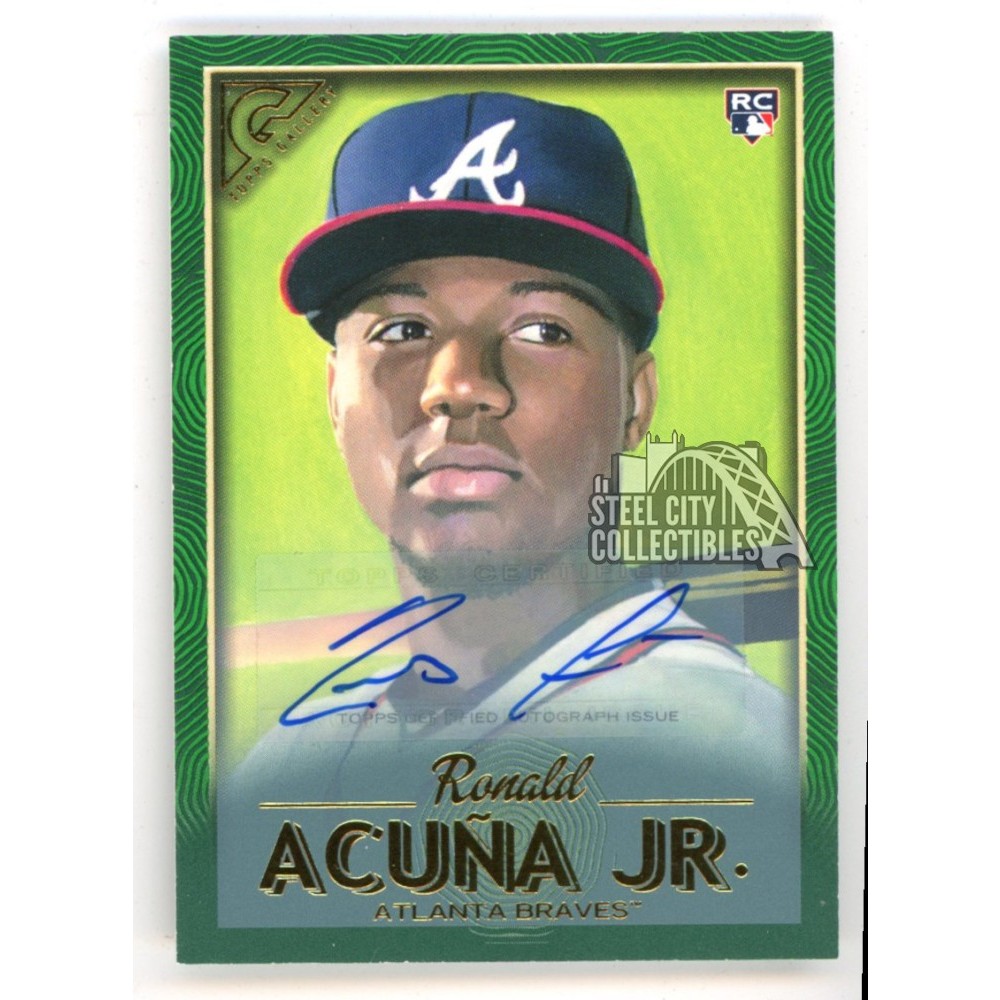 Ronald Acuna 2018 Topps Gallery Autograph Rookie Card #140 02/99 ...