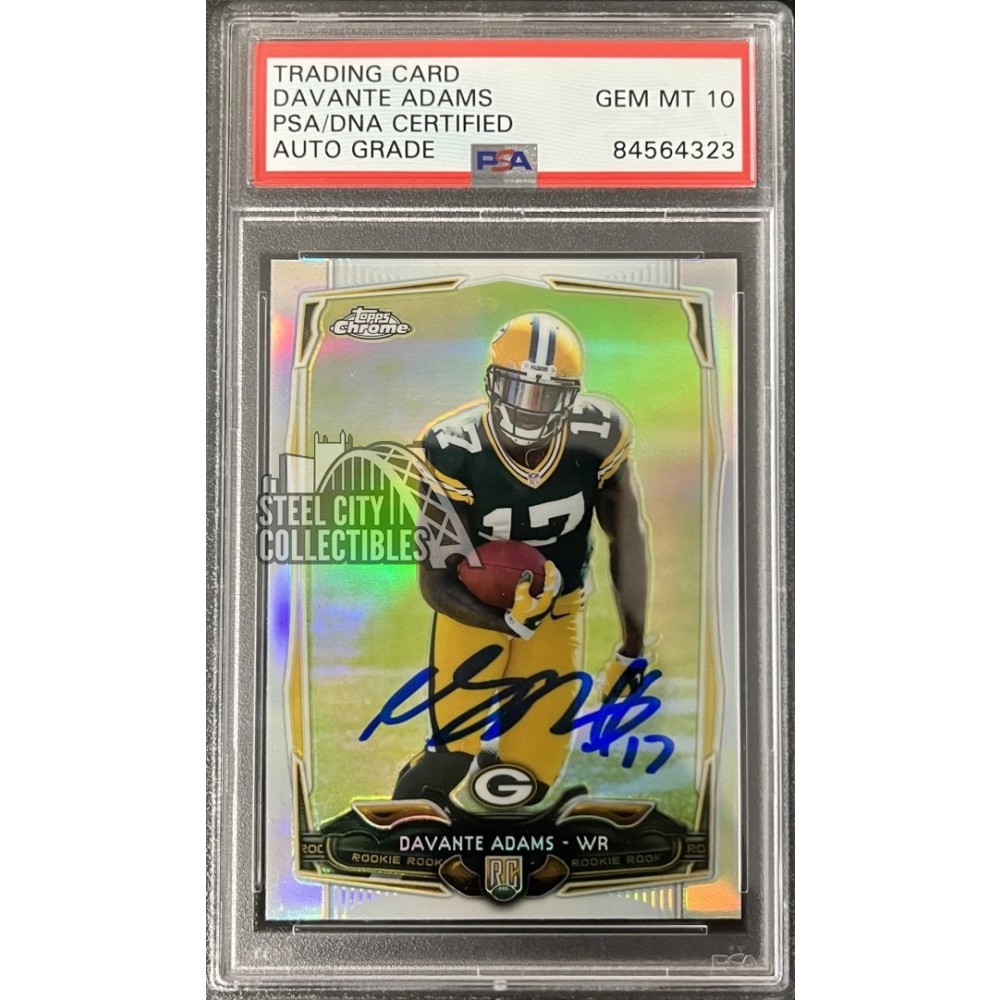 Davante Adams 2014 Topps Chrome Autograph Refractor Rookie Card 114