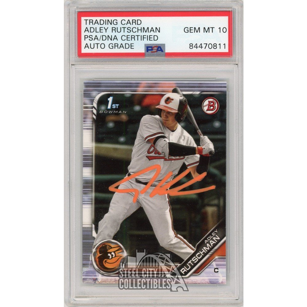 Adley Rutschman 2019 Bowman Autographed Card #BD-1 - PSA/DNA
