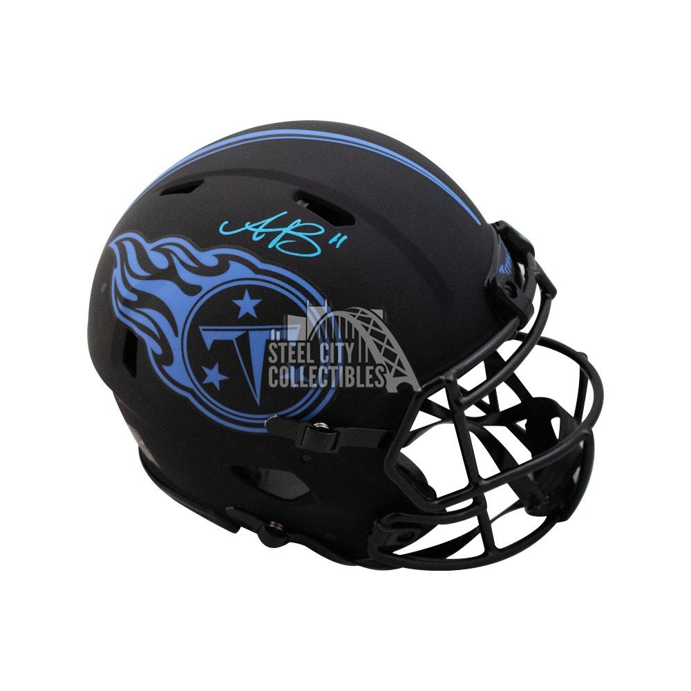 AJ Brown Autographed Titans Eclipse Authentic Full-Size Football Helmet -  BAS COA | Steel City Collectibles
