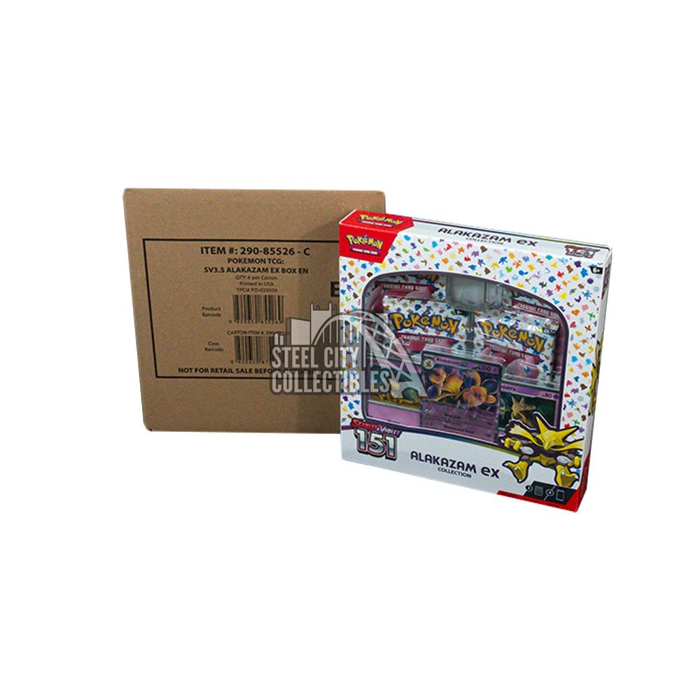 Pokemon Scarlet & Violet 151 Alakazam EX Collection 6-Box Case