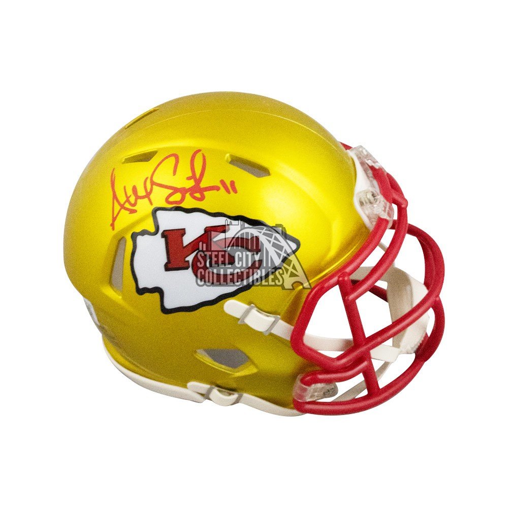 Alex Smith Autographed Kansas City Chiefs Flash Mini Football Helmet - BAS  (Red Ink)