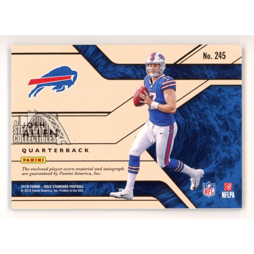 Josh Allen 2018 Panini Gold Standard Autograph Rookie Jersey Card