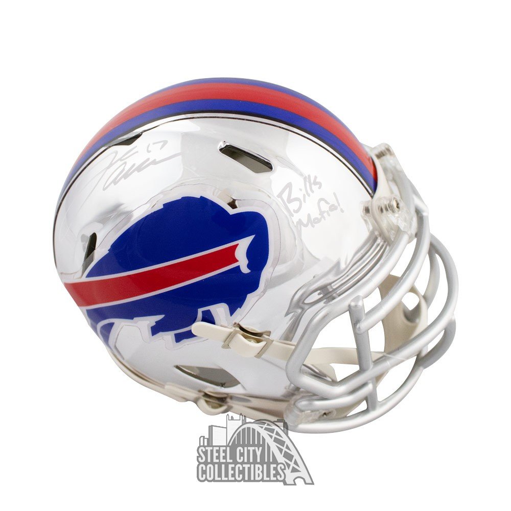 Josh Allen Bills Mafia Autographed Bills Chrome Mini Football