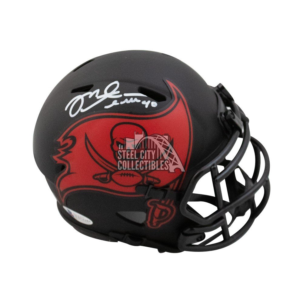 mike alstott signed helmet