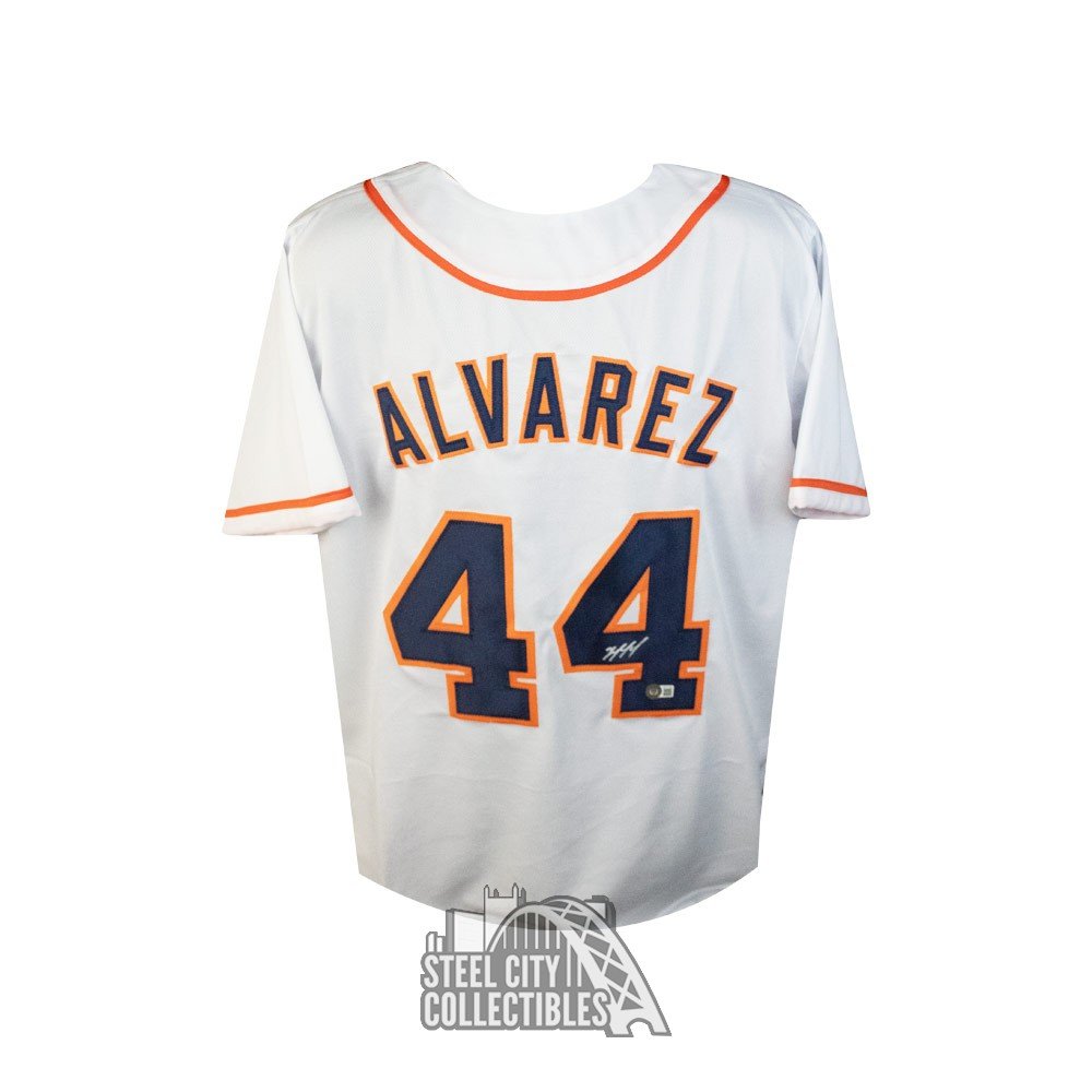 Yordan Alvarez Autographed Houston Custom Baseball Jersey - BAS