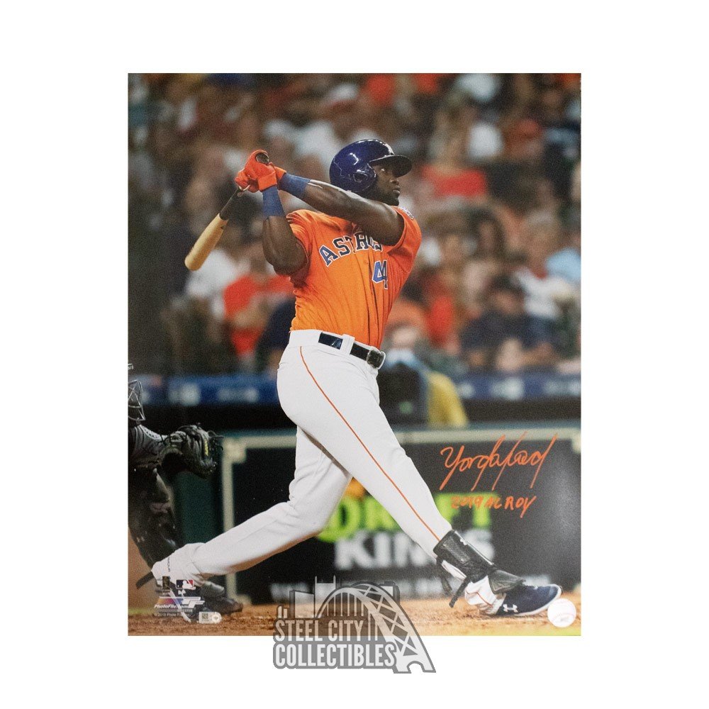 Yordan Alvarez 2019 AL ROY Autographed Houston Astros 16x20 Photo MLB