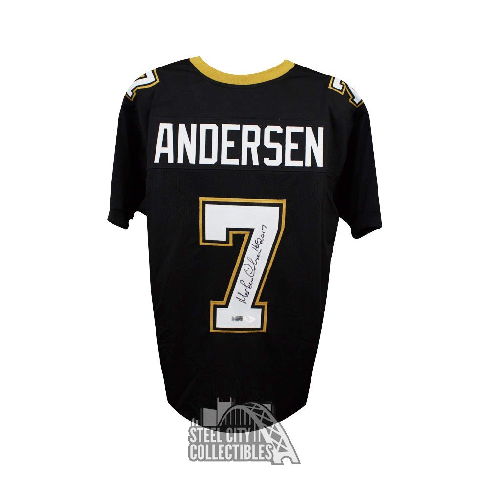 Morten Andersen HOF Autographed New Orleans Saints Custom Football Jersey JSA