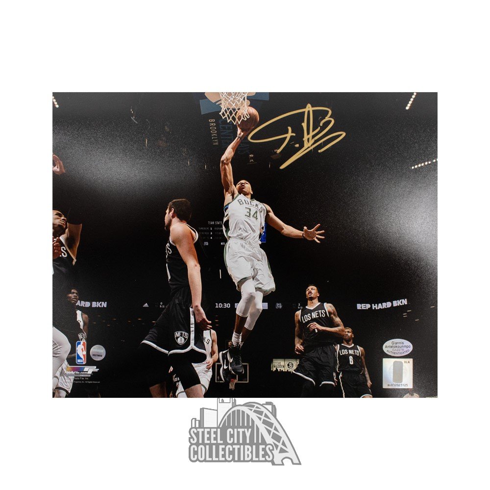 giannis antetokounmpo milwaukee bucks autographed nike