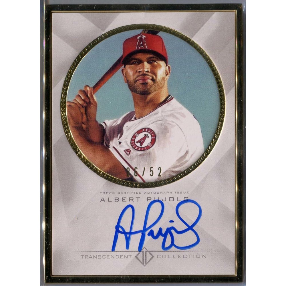 Albert Pujols 2016 Topps Transcendent Base Framed Autograph Auto Card 26/52