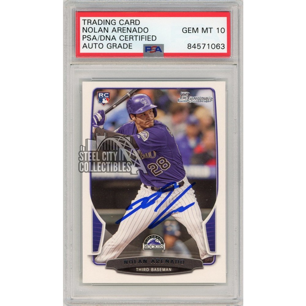 Nolan Arenado 2013 Bowman Autograph Rookie Card 41 PSA DNA 10 Steel 