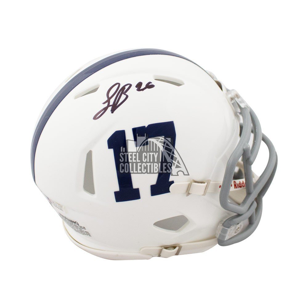 JSA COA Saquon Barkley Autographed Penn State White Mini Football Helmet 