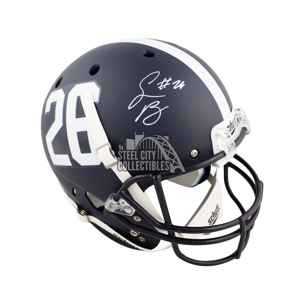 Saquon Barkley Autographed Penn State Blue FullSize Football Helmet JSA COA Steel City