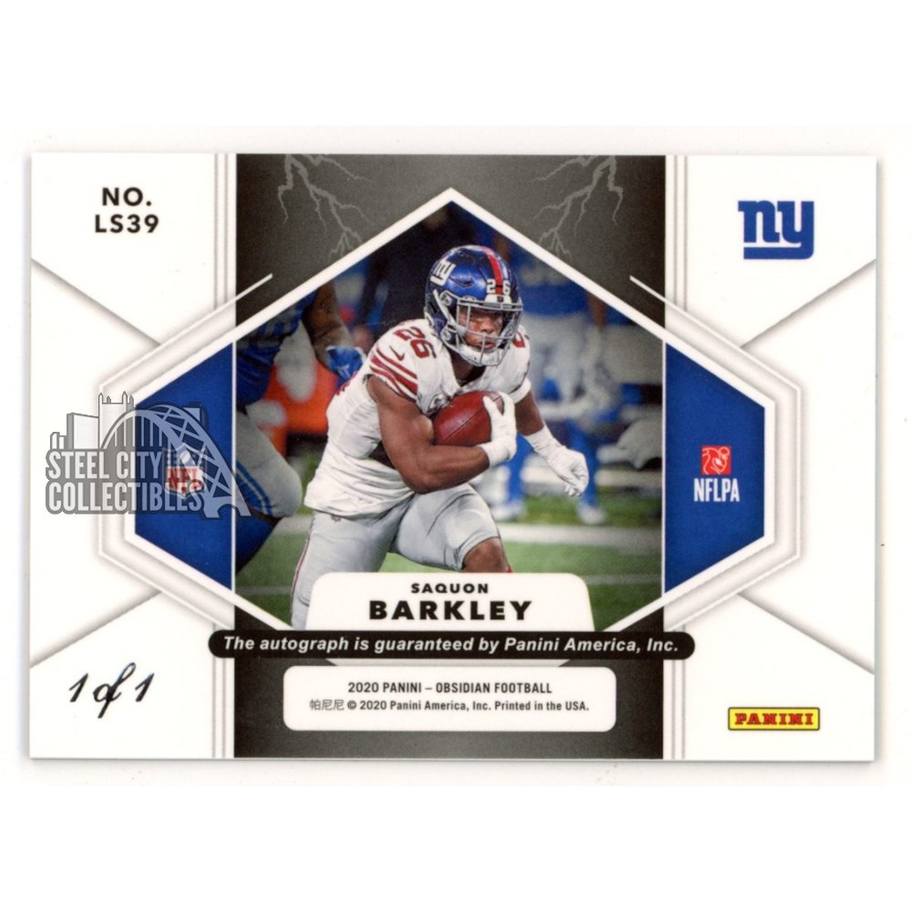 Saquon Barkley 2020 Panini Obsidian Lightning Strike Black