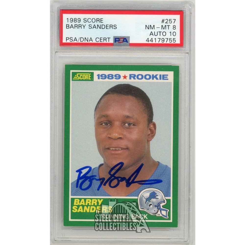 Barry Sanders Score Rookie Card Psa 10 / Lot Detail Barry Sanders