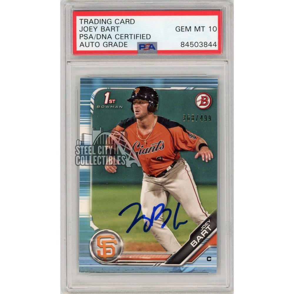 その他 Joey Bart Bowman 2019 RC Auto  /50 SP Joey Bart 2019 Bowman Prospects Light Blue Autograph Card #BP-50