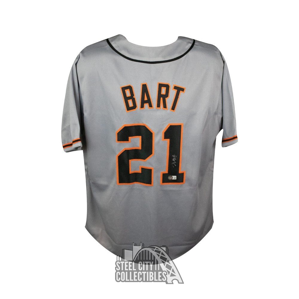 Joey Bart Autographed San Francisco Custom Gray Baseball Jersey - BAS COA