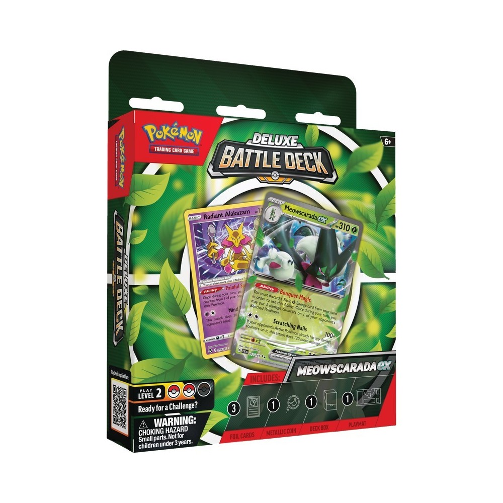 Pokemon Meowscarada EX Quaquaval EX Deluxe Battle Deck Display Box