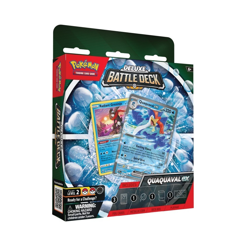 Pokemon Meowscarada EX Quaquaval EX Deluxe Battle Deck Display Box | Steel  City Collectibles
