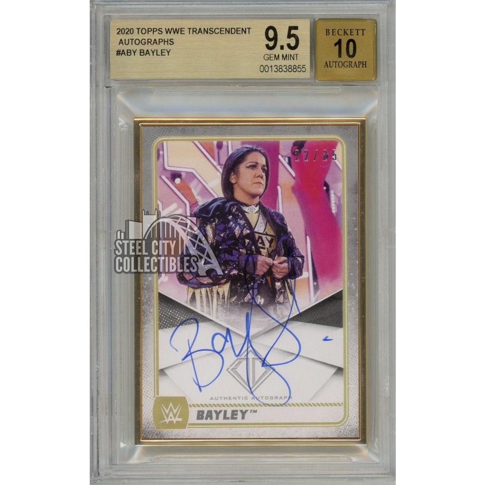 Bayley 2020 Topps Transcendent WWE Autograph Card 22/25 BGS 9.5