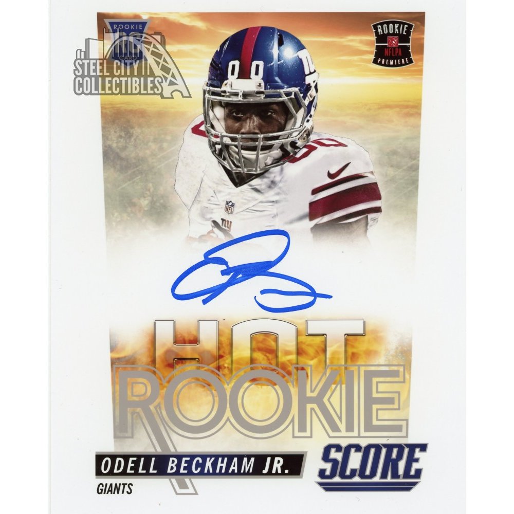 Odell Beckham Jr Autographed 2014 Score Hot Rookies 8x10 Photo | Steel ...